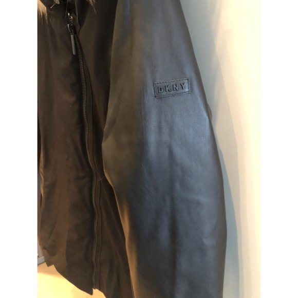 DKNY faux fur-trimmed down-filled jacket coat - New with Tags - Large - Picture 12 of 15